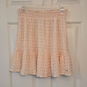 Nautica Girl's Women's Cream Pink Floral Skirt Size Small